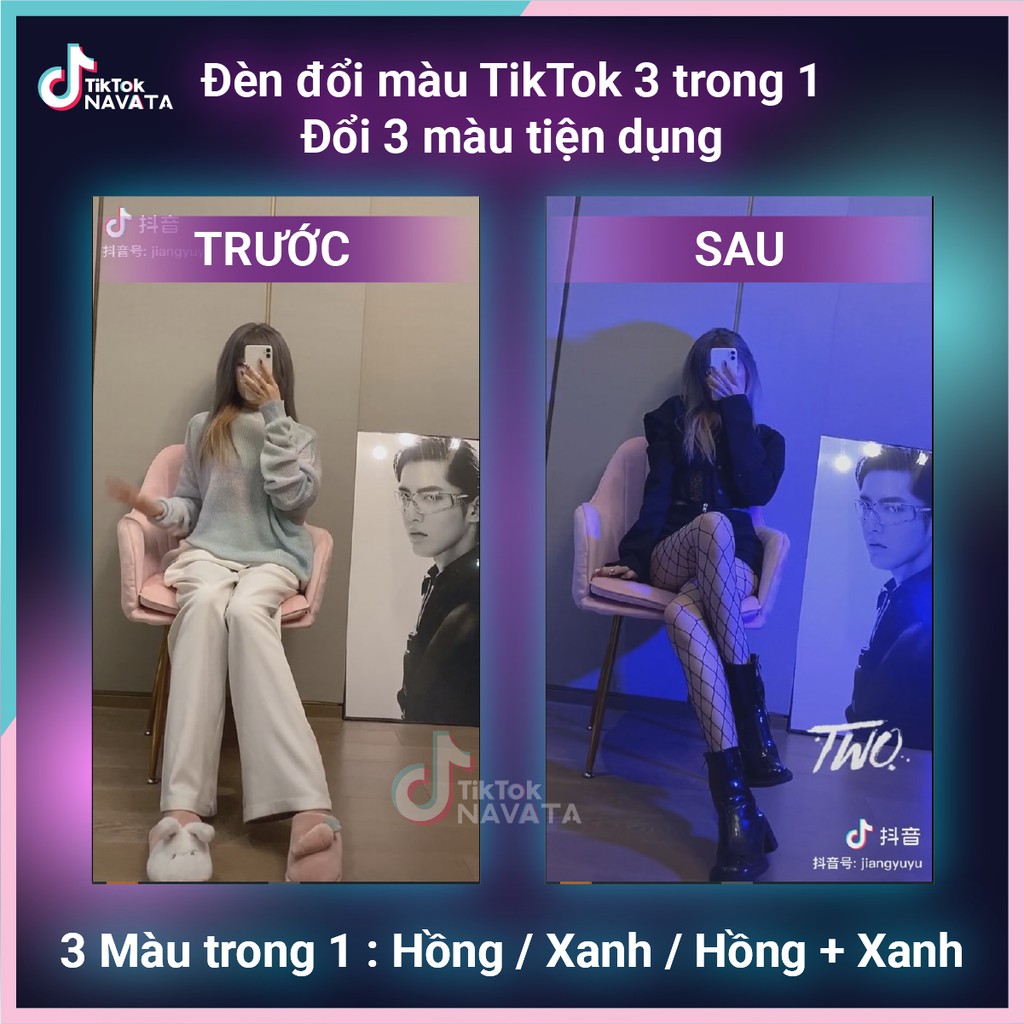 Đèn Led TikTok tùy chỉnh đổi 3 màu trong 1 - đèn chuyên quay TikTok loại tốt nhất Bảo Hành 24 tháng | BigBuy360 - bigbuy360.vn