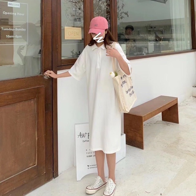 Váy phông cotton cổ đức nhiều màu