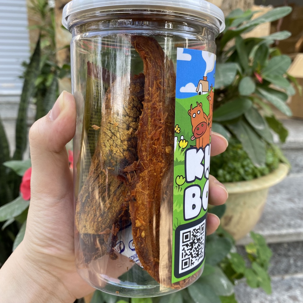 Khô bò miếng hũ lớn 250g Tiểu Dần đồ ăn vặt vừa ngon vừa rẻ | BigBuy360 - bigbuy360.vn
