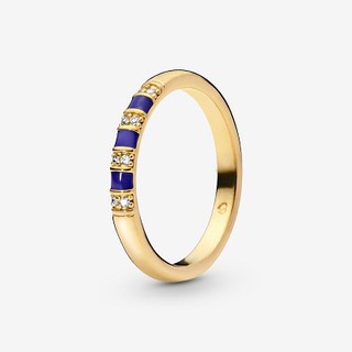 White & Blue Stripes Ring