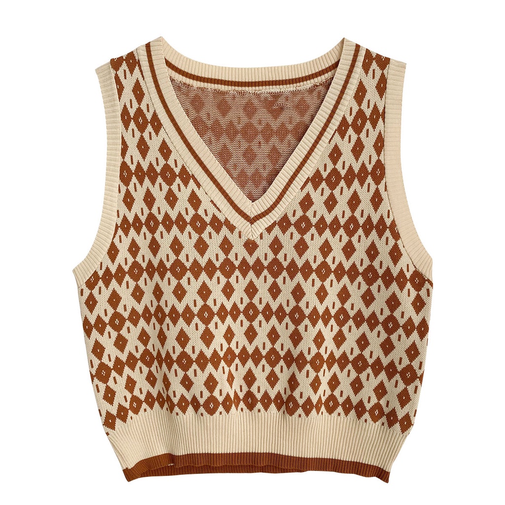 Áo Dệt Kim Cổ Chữ V Phong Cách Hàn Quốc Thời Trang Mùa Thu Cho Nữ