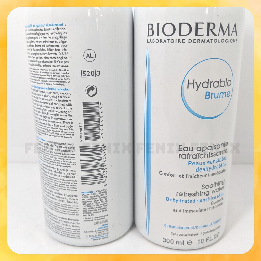 Xit Khoáng Dành Cho DA Nhạy Cảm Bioderma Hydrabio Brume 300ml - mineral spray BIODERMA sensitive skin