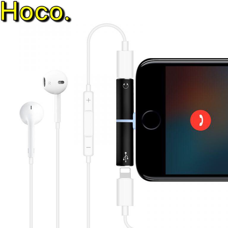 Jack Chuyển Đổi HoCo LS7 Vừa Nghe Vừa Sạc 2 Cổng Ra Chân Lightning Hỗ Trợ Đàm Thoại Cho iPhone , iPad