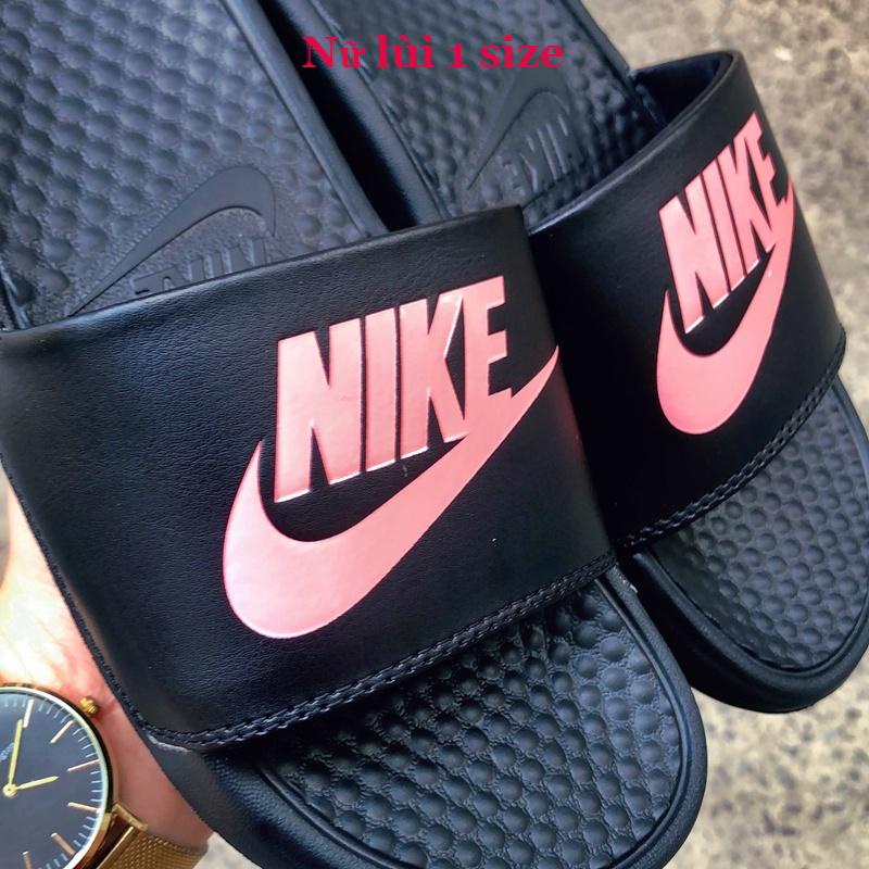 Dép unisex 𝐍𝐈𝐊𝐄 ❤️FREESHIP + Hộp❤️ dép quai ngang thể thao nam nữ mk in 𝐍𝐈𝐊𝐄-𝐁𝐚𝐧𝐚𝐬𝐬𝐢,đen-logo-hồng