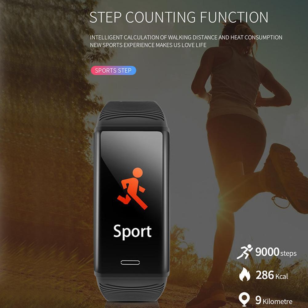 CB03 Smart Band Bracelet 1.14'' BT4.2 Heart Rate Blood Fitness Bluetooth Running Tracker G9I7