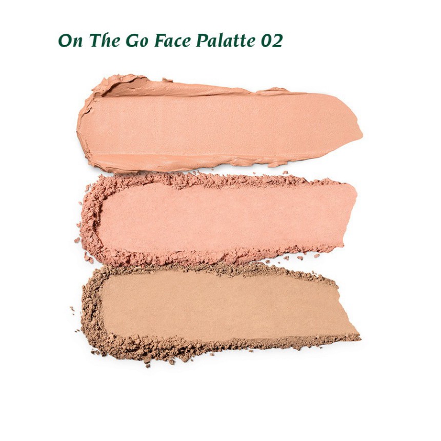 htn Phấn kiko/Phấn phủ + Kem che khuyết điểm Kiko - ON THE GO FACE PALETTE: 2 phấn phủ + 1 kem che chuyết điểm