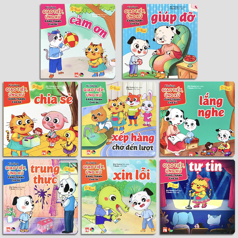 Sách - Kĩ Năng Giao Tiếp Ứng Xử Bằng Tranh Cho Bé (Bộ 8 Quyển) | BigBuy360 - bigbuy360.vn