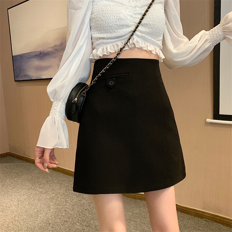 Chân Váy Chữ A Eo Cao Thiết Kế Đơn Giản Phong Cách Hàn Quốc | BigBuy360 - bigbuy360.vn