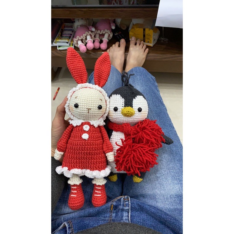 combo chim cánh cụt và thỏ