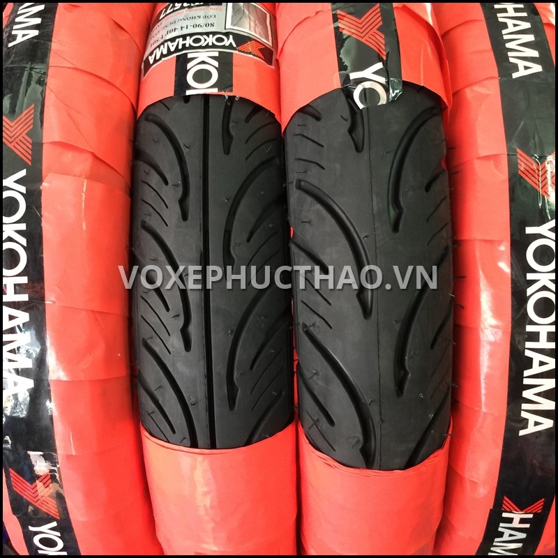 YOKOHAMA E501 Vỏ trước 80/90-14 TL, Vỏ sau 90/90-14 TL