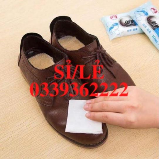 [ HAIANHSHOP ] [Gói 10 Chiếc] Khăn Ướt Lau Giày Tiện Lợi - Giấy Lau Giày Đa Năng Duashop &gt;