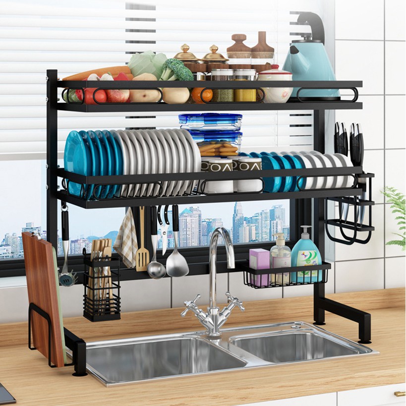 Kệ chén đa năng chất liệu thép carbon sơn tĩnh điện, kệ để bát đĩa tiện lợi