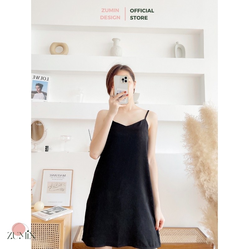Váy ngủ hai dây lụa satin, đầm ngủ 2 dây quyến rũ chất liệu cao cấp, bóng, đẹp, mềm mại, an toàn