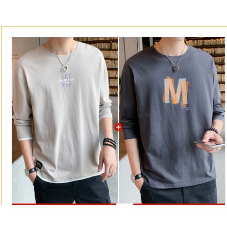 áo thun thu đông nam cotton dày lót viền hàng đẹp xịn cho nam 2021