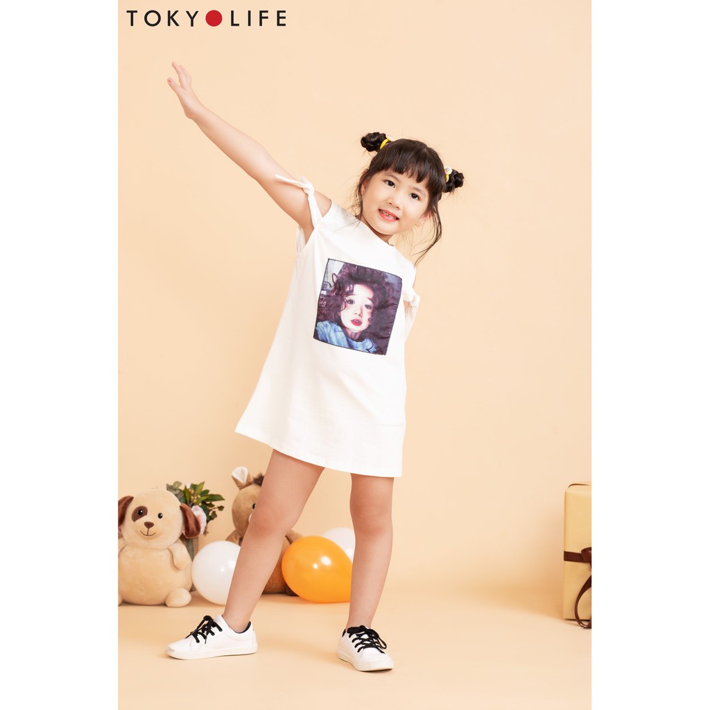 Áo Thun Bé gái TOKYOLIFE không tay buộc dây vai dáng dài E4TSH410E