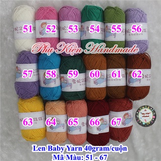 Len Baby Yarn 40gr/cuộn (Màu 51 - 67)