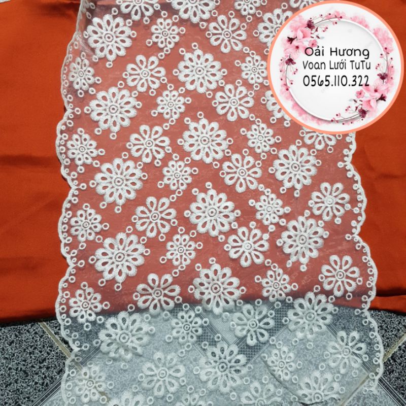 🌻Voan Kính Thêu Bản 40CM🌻