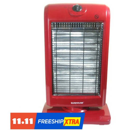 (XẢ KHO) SƯỞI ĐIỆN 3 BÓNG HALOGEN SUNHOUSE SHD7016 ĐỎ CÓ QUAY