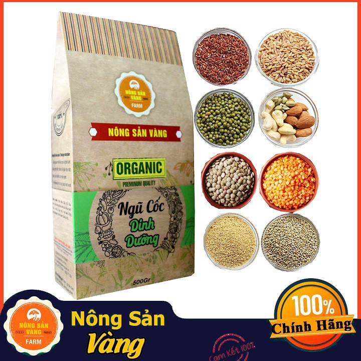 Bột Ngũ Cốc Dinh Dưỡng Không Đường 500g - Nông Sản Vàng