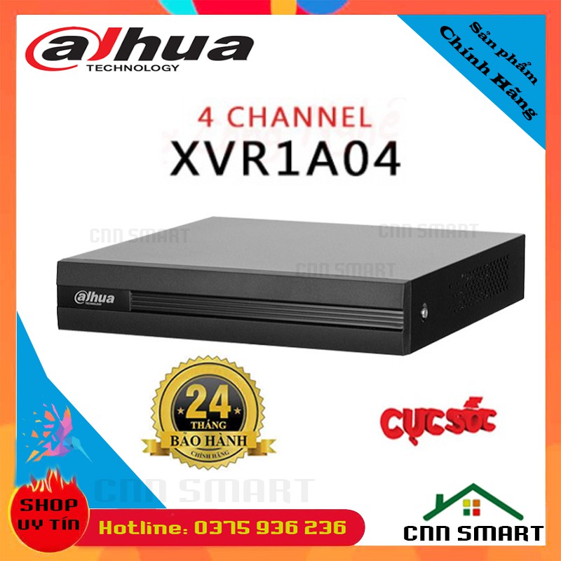 Đầu ghi hình 4 8 kênh Dahua XVR 1A04 XVR 1A08 5 in 1 [ kbvision 7104sd6 7108sd6 7104hghi 7108hghi ] - Chính hãng BH24TH