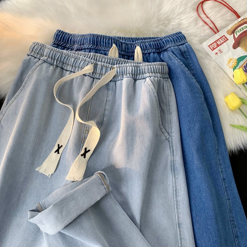 Quần jean AOKANG dài ống rộng thời trang mùa hè màu sắc tươi sáng cho nam