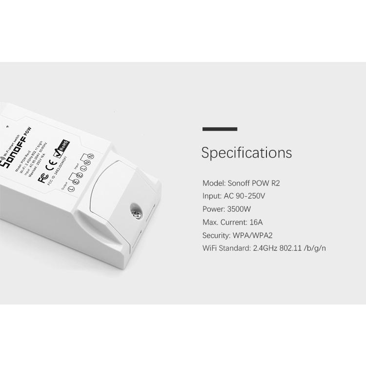 Sonoff Pow R2 wifi smart switch 16 A