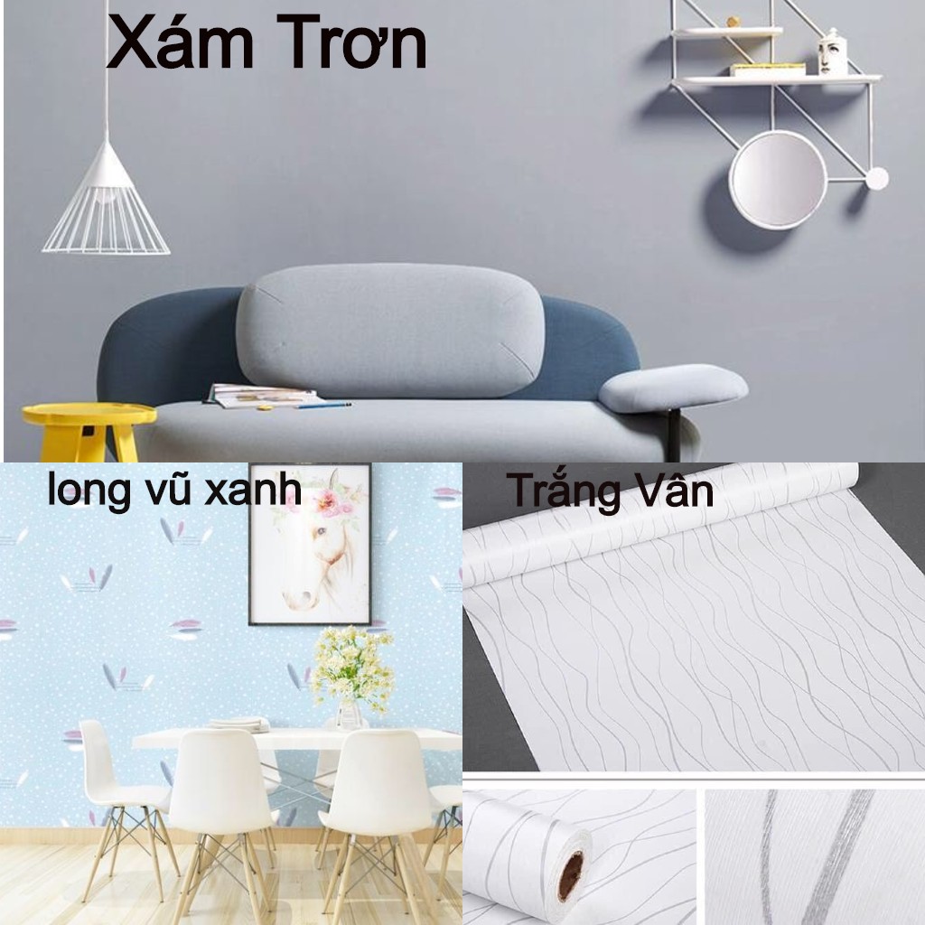 [ DÀI 10 M loại 1 ]Giấy dán tường 3D khổ rộng 45cm có sẵn keo