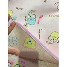 Chiếu Lụa Chống Thấm Cao Cấp, Chiếu Cao Su Điều Hòa 3D Xinh Yêu Cho Bé