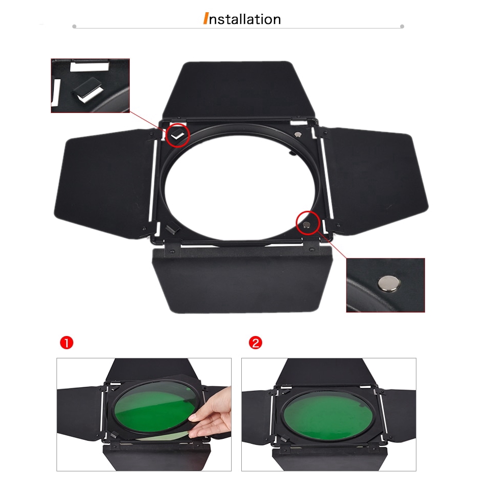 Set miếng chắn sáng + lưới tổ ong + 4 miếng lọc màu Godox BD-04 hỗ trợ chụp ảnh studio chuyên nghiệp