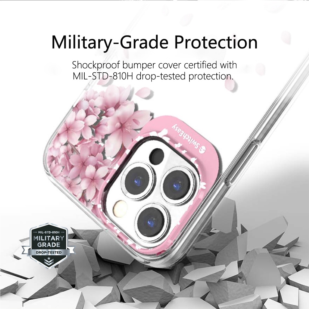 SwitchEasy  Ốp Điện Thoại Cứng Trong Suốt Họa Tiết Nghệ Thuật 3D Chống Sốc Cho iPhone 13 13 Pro 13 Pro Max 2021 Lưng