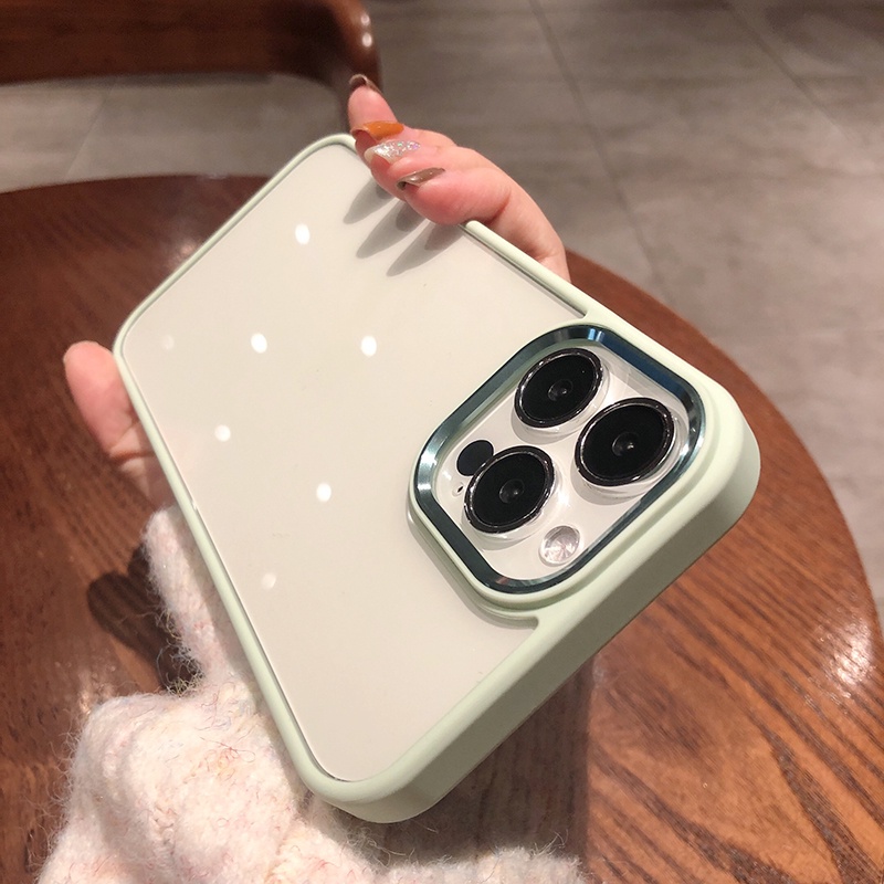 Ốp Điện Thoại iPhone 14 13 12 Pro max case ốp lưng điện thoại i phone 14 promax Silicon Khung Kim Loại Chống Sốc Màu Trong Suốt Cho ip 14 13 12 11 pro max