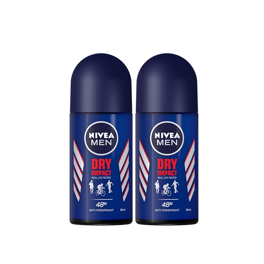 Lăn Ngăn Mùi Nam NIVEA MEN Dry Impact Khô Thoáng 50ml