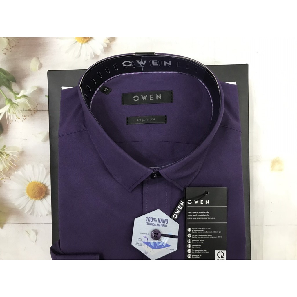 ÁO SƠ MI DÀI TAY NAM OWEN MỚI AR81273 - FREE SHIP - KIỂU DÁNG TRẺ TRUNG FORM CÔNG SỞ