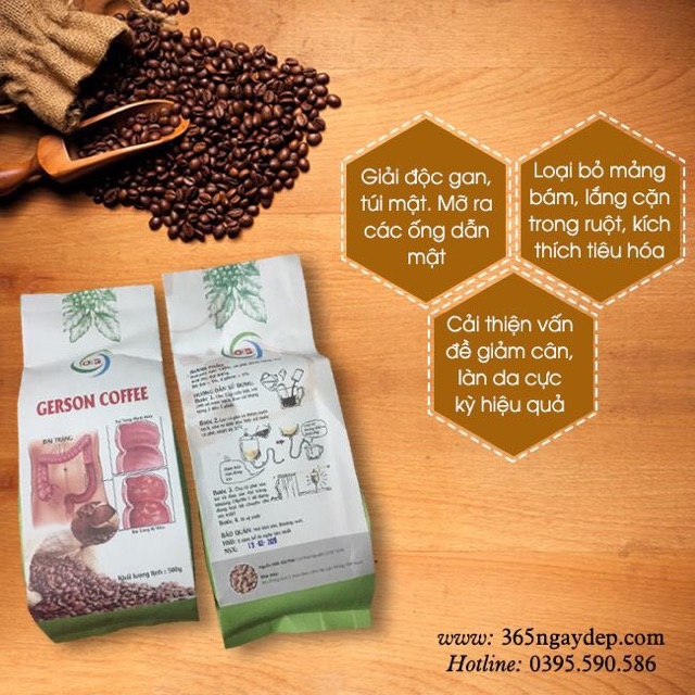 500g cà phê Gerson thải độc.