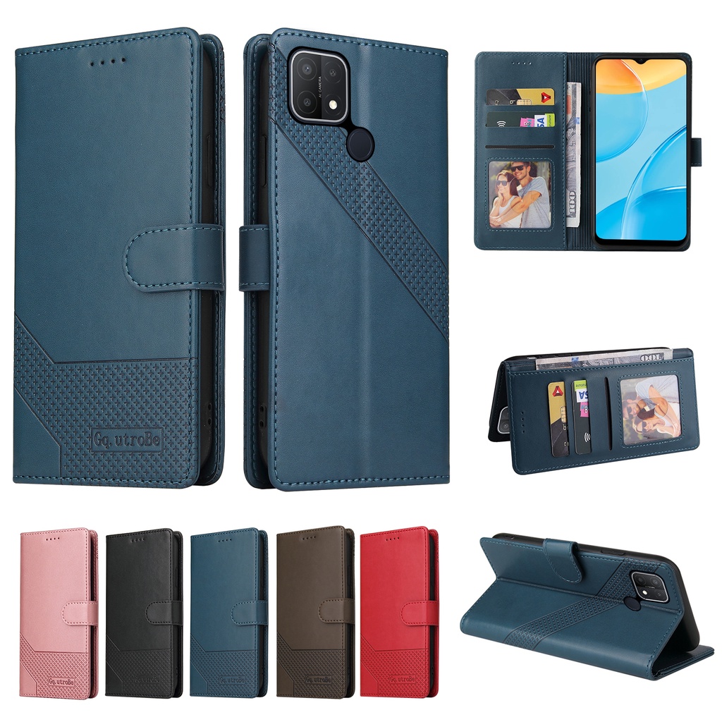Case for OPPO A15 / A15S 009 Ốp lưng chất liệu da cho