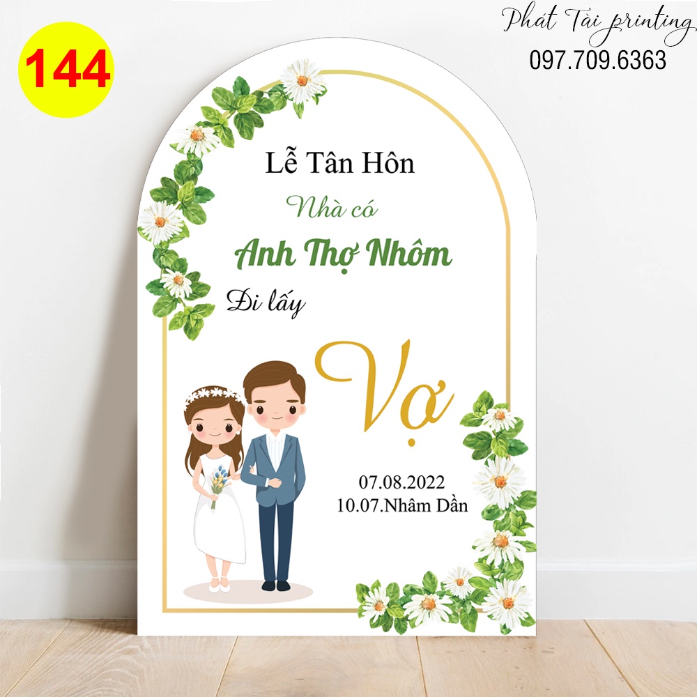MS 144 - Bảng Welcome trang trí đám cưới