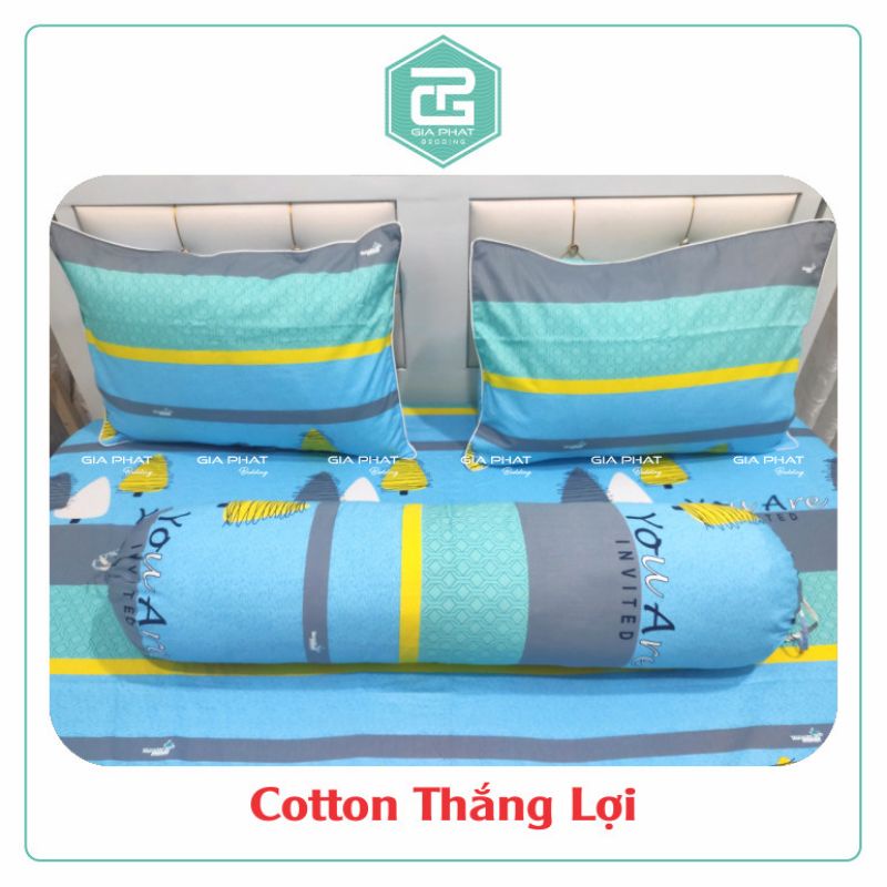 Vỏ gối nằm và ôm cotton Thắng lợi (set 3món , inbox chọn mẫu) | BigBuy360 - bigbuy360.vn