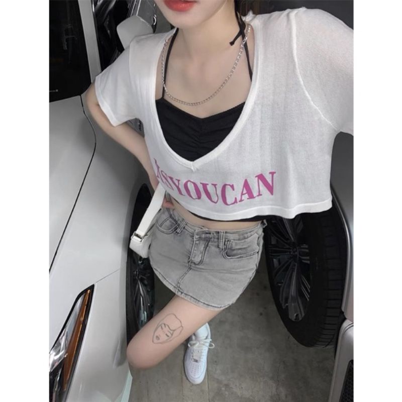 SÉT ÁO YẾM TAY NGẮN KÈM XÍCH MISYOUCAN CN1