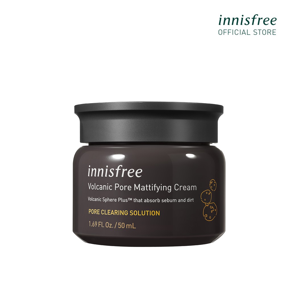 [Mã FMCGMALL -8% đơn 250K] Kem dưỡng làm mờ lỗ chân lông đá tro núi lửa innisfree Volcanic Pore Mattifying Cream 50ml