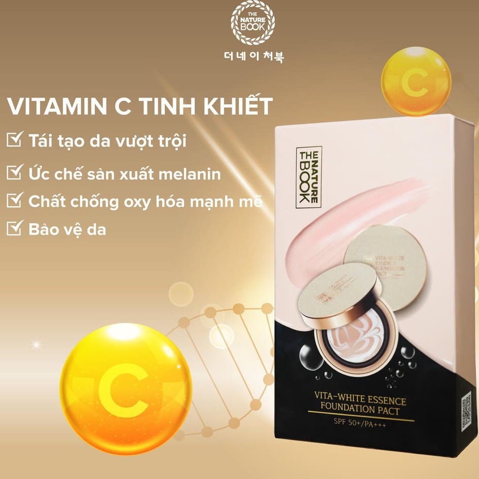 [CHÍNH HÃNG THE NATURE BOOK] PHẤN TƯƠI ĐA NĂNG CHỐNG NẮNG THE NATURE BOOK – PHẤN TƯƠI VITA WHITE ESSENCE FOUNDATION PACT