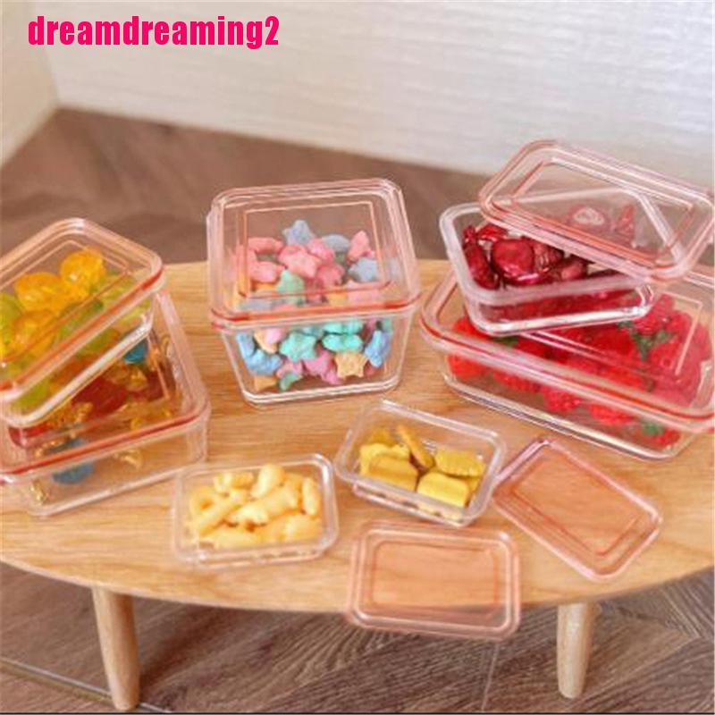 Bộ 9 Mô Hình Hộp Đựng Thức Ăn Tỉ Lệ 1: 1 Trang Trí Nhà Búp Bê