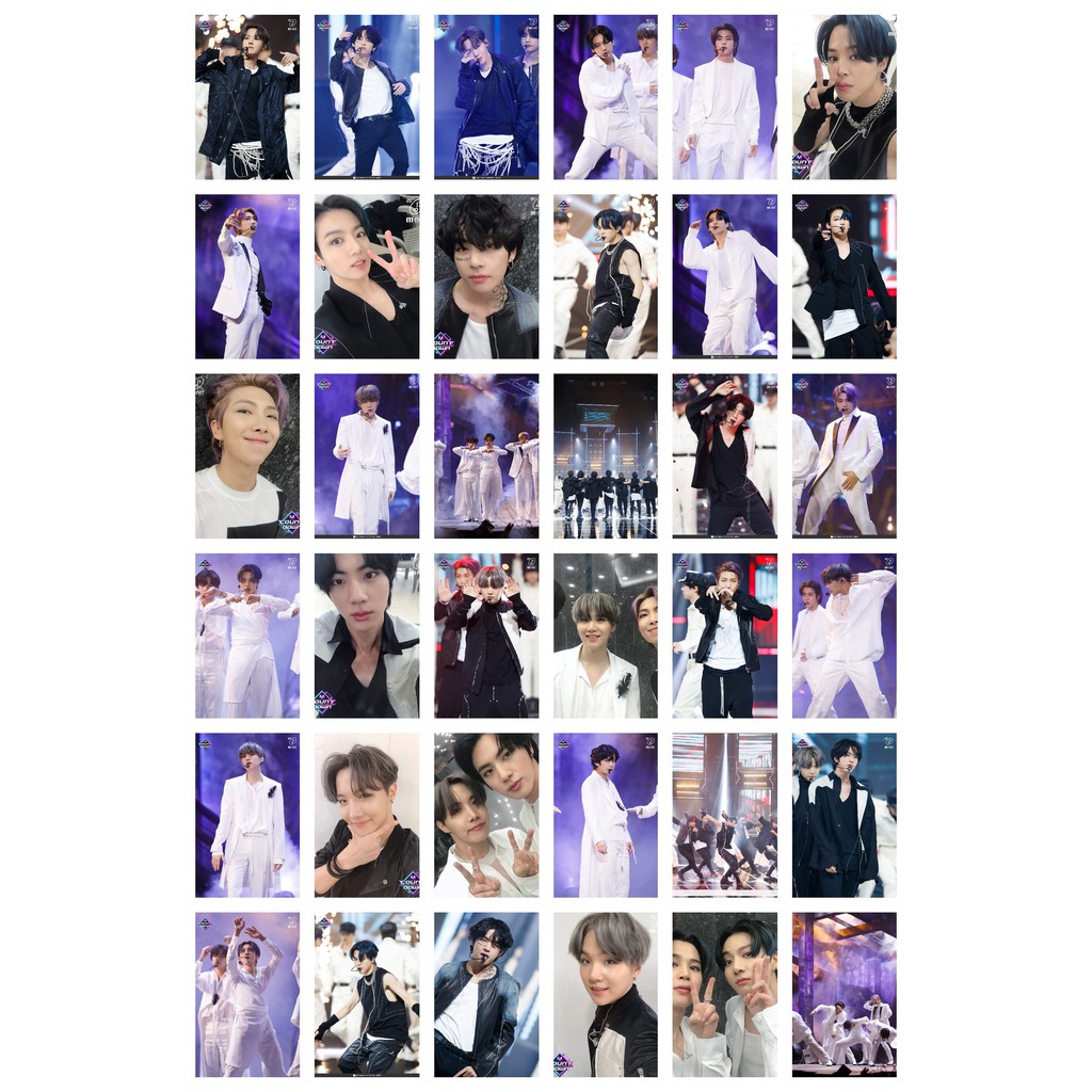 Lomo card 36 ảnh BTS Mcountdown Black Swan - ON stage