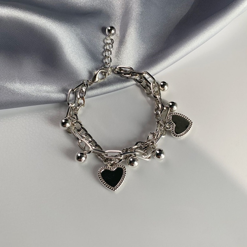 Vòng tay hai lớp hình trái tim thời trang cá tính