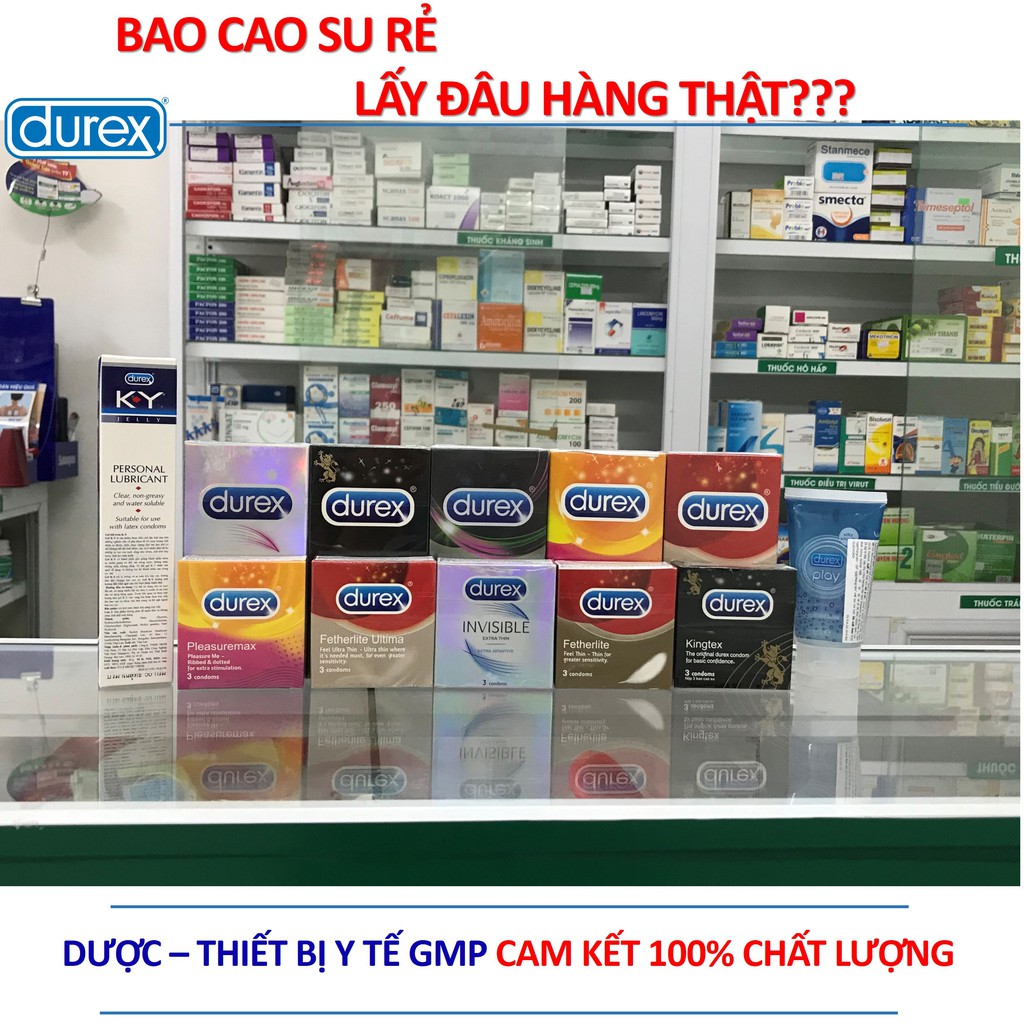 [DUREX CHÍNH HÃNG] COMBO 02 hộp 24 Bao cao su siêu mỏng siêu kéo dài thời gian Durex Performa  hộp12 bao