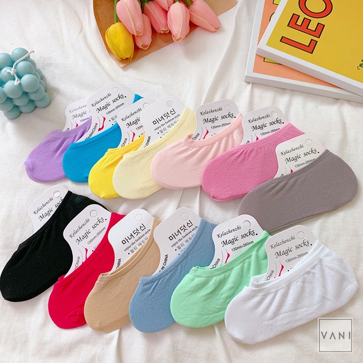 Tất Vớ Cổ Thuyền Mang Cao Gót, Búp Bê Thun Len Mỏng - VANI STORE [TAT00023-5]