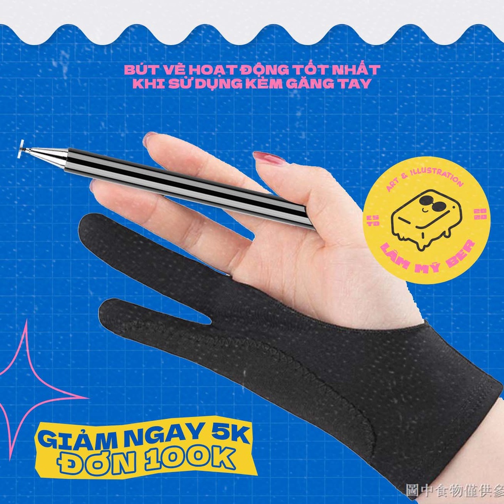 Găng Tay Vẽ Hỗ Trợ Vẽ Trên Điện Thoại, Máy tính bảng, Wacom