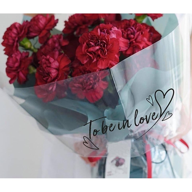 Tập 50 tờ bóng kính trong gói hoa phong cách hàn Quốc