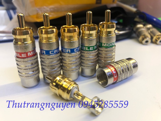 Jack (rắc)AV hàn dây có 3 màu MONTER( đơn giá 1 chiếc) | BigBuy360 - bigbuy360.vn