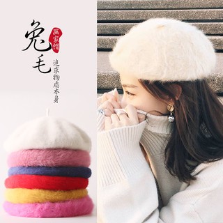 Mũ nồi lông thỏ phong cách harajuku Hàn Quốc thời trang mùa đông dễ phối đồ ngọt ngào cho nữ sinh