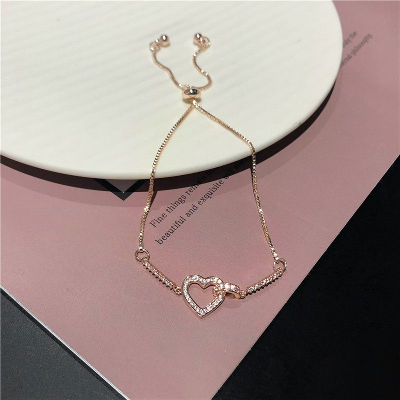Korean Style Heart Shaped Bracelet For Women